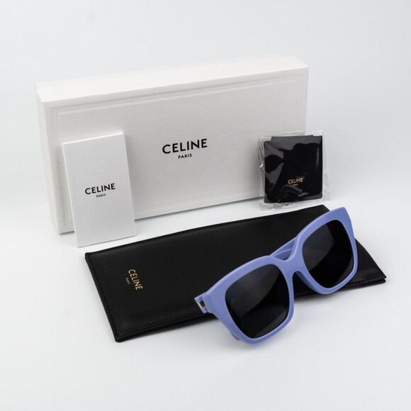 Celine MONOCHROMS Women Sunglasses Shiny Lilac Smoke Grey Geometric CL40198F 78A main image 8